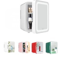 5L Skincare Mini Fridge with LED Mirror – Portable Cooler & Warmer for Cosmetics, Bedroom, Car & Office