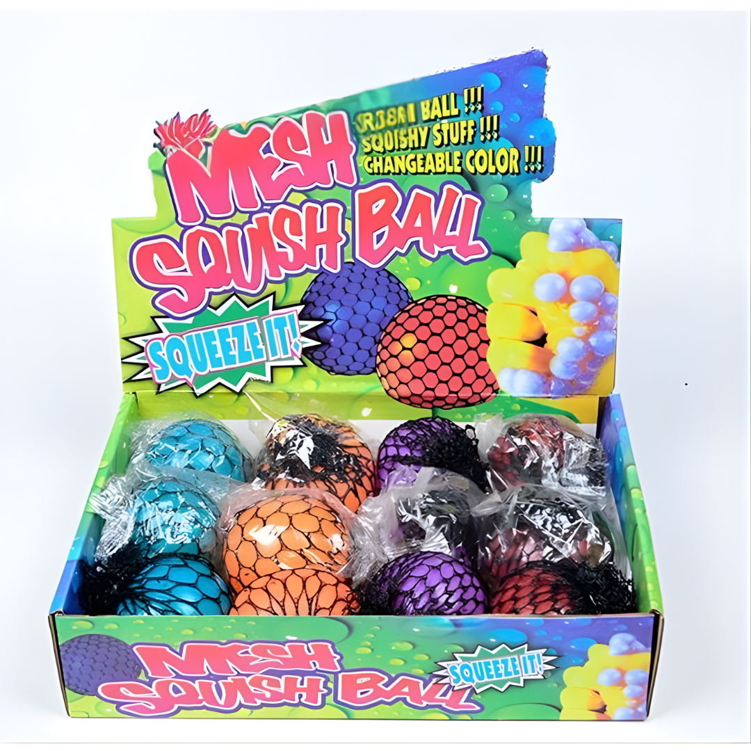 Mesh Squish Ball – Color-Changing Stress Relief Toy | Sensory Squeeze Ball for Kids & Adults
