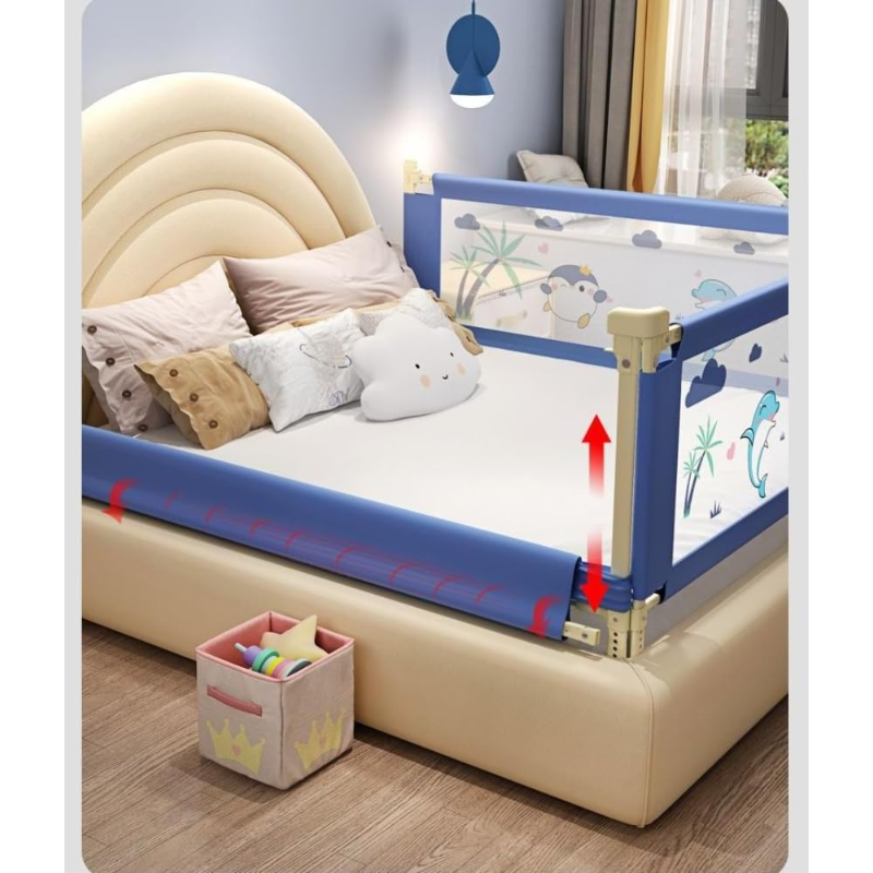 Collapsible Baby Side Bed Rail Guard for Kids - Universal Compatibility, Premium Safety & Easy Swing-Down Access