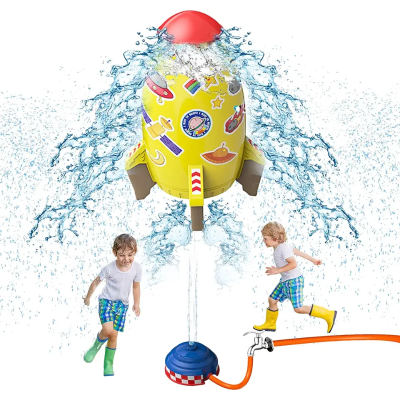 Water Rocket Sprinkler – Fun Rotating Water Play for Kids (No Batteries Required)