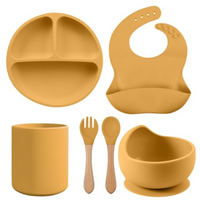 5 Pieces Silicone Baby Feeding Set – Safe, Durable, and Convenient for Every Mealtime