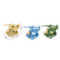Inertia Military Helicopter Toy – 360° Rotating Propeller with Swinging Pilot for Kids