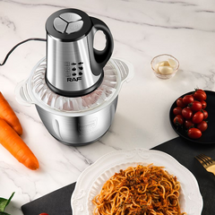 3L Stainless Steel Electric Food Processor & Meat Grinder – High Power, Double Blade