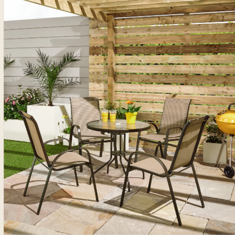 5-Piece Outdoor Dining Set – Stylish Patio Table & Chairs for Garden & Decking