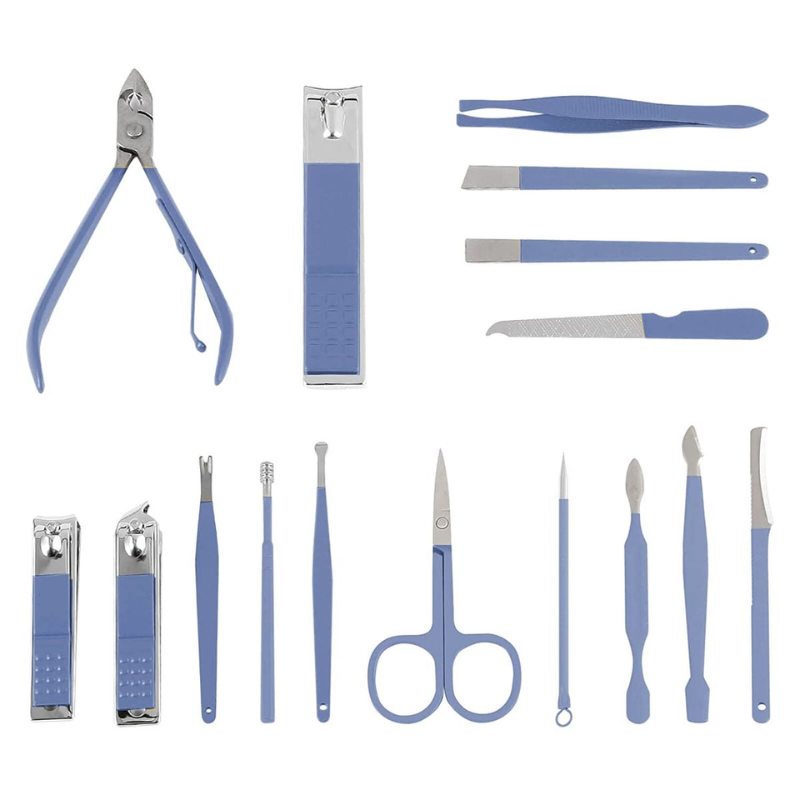 16-Piece Manicure & Pedicure Nail Clipper Set with Travel Case – Professional Grooming Kit