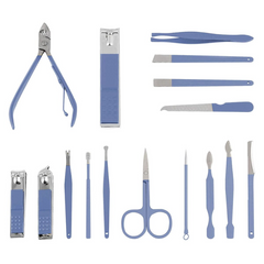 16-Piece Manicure & Pedicure Nail Clipper Set with Travel Case – Professional Grooming Kit