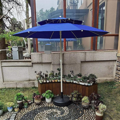 Garden Parasol Deluxe Double Top Patio Umbrella – 2.8m Outdoor Sun Shade, UV-Resistant, Windproof & Waterproof for Garden, Beach, Balcony & Pool