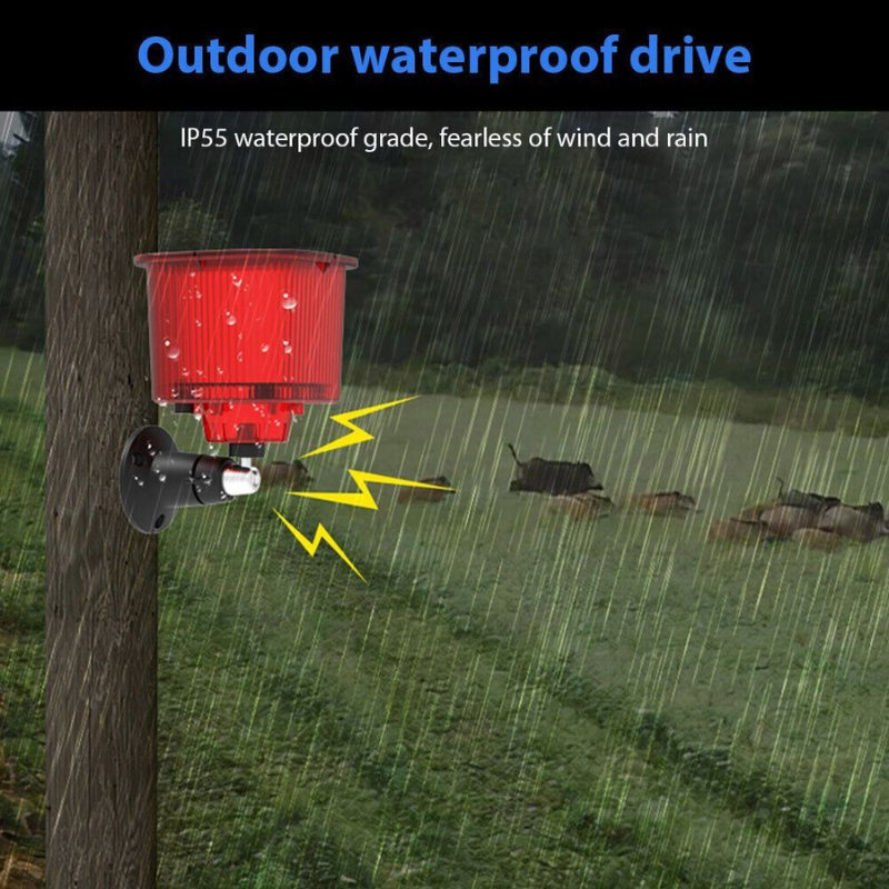 Solar-Powered Flashing Light Animal Repeller – Bird & Wildlife Deterrent