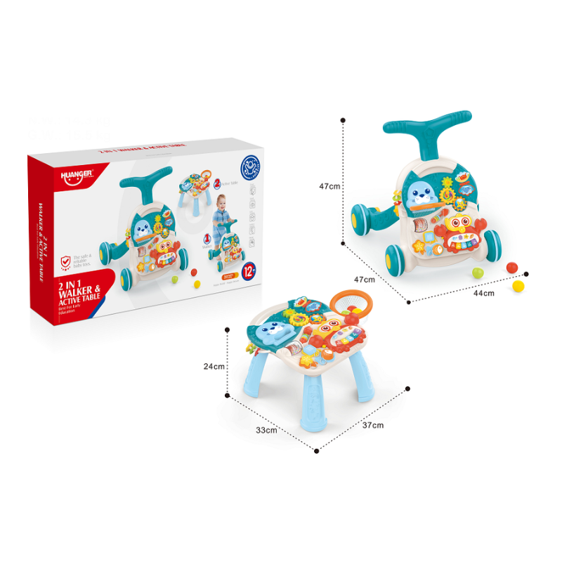 2-in-1 Baby Music Walker & Activity Table – Learning, Walking & Fun for Infants & Toddlers