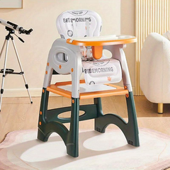 Adjustable Height Learning Chair For Babies - 3 In 1 Kids Plastic Toddler Booster Dining Eating Feeding Chair