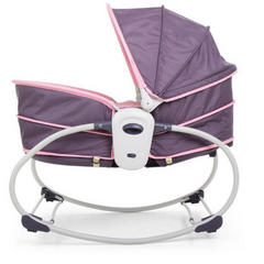 5-in-1 Rocking Bounce Chair with Removable Bassinet & Soothing Melodies – Pink