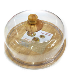 Reusable Round Cake Cheese Box with Bamboo Base & Acrylic Dome – 25cm & 30cm