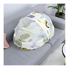 Portable Baby Mattress Travel Crib with Mosquito Net – Foldable Baby Bed for Indoor & Outdoor Use