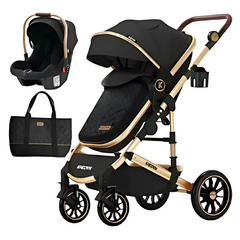 Buy Baby Stroller Pram in Brown - Lightweight, Comfortable, and Stylish | 3 Recline Positions & UV Protection