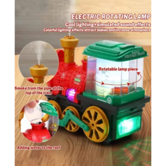 Spray Train – Multicolour Remote Control Electric Train Toy with Steam Mist, Lights & Sound (Rechargeable, Ages 3+)
