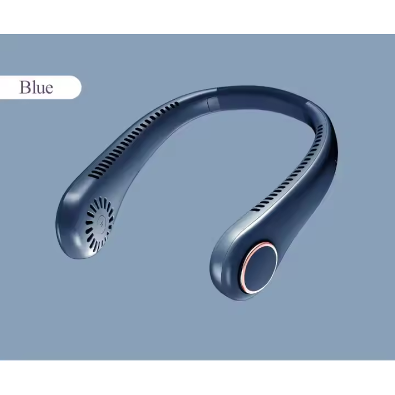 Portable Neck Fan - USB Rechargeable, Waterproof, Adjustable Wearable Fan for Travel, Office & Sports