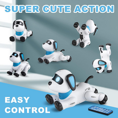 Robot Stunt Dog Toy – Remote Control AI Puppy with Voice Programming, Music & Tricks | Interactive Electronic Pet for Kids Ages 3-9 | Ideal Christmas & Birthday Gift