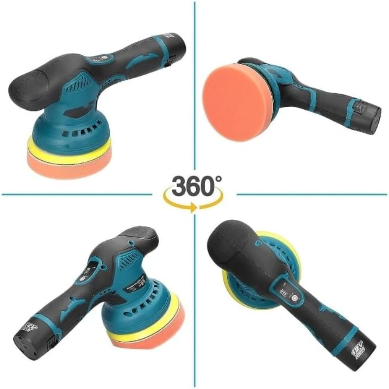 12V Electric Car Polisher Machine with 8-Speed Control & Polishing Pad Kit – Portable, Multi-Surface Buffer
