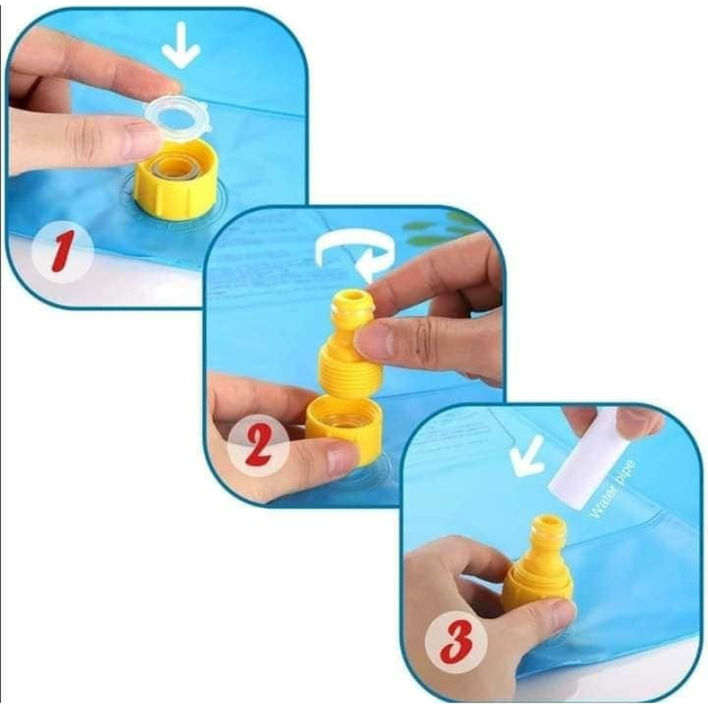 Summer Fun Sprinkler Mats for Kids - Outdoor Splash Play Mat for Fun Water Games