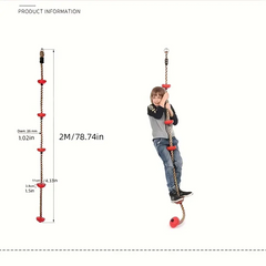 Multi-Functional Indoor & Outdoor Swing Set for Kids – Climbing Frame, Rope Ladder & Rings