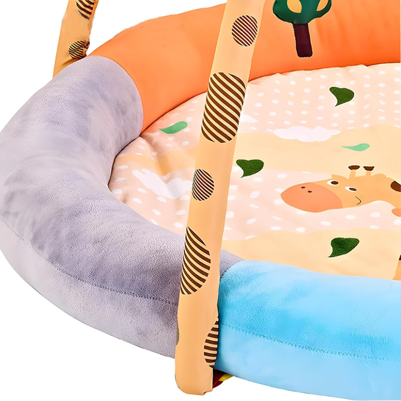 Baby Round Activity Play Mat Gym - Soft, Colorful, and Fun for Newborns & Beyond