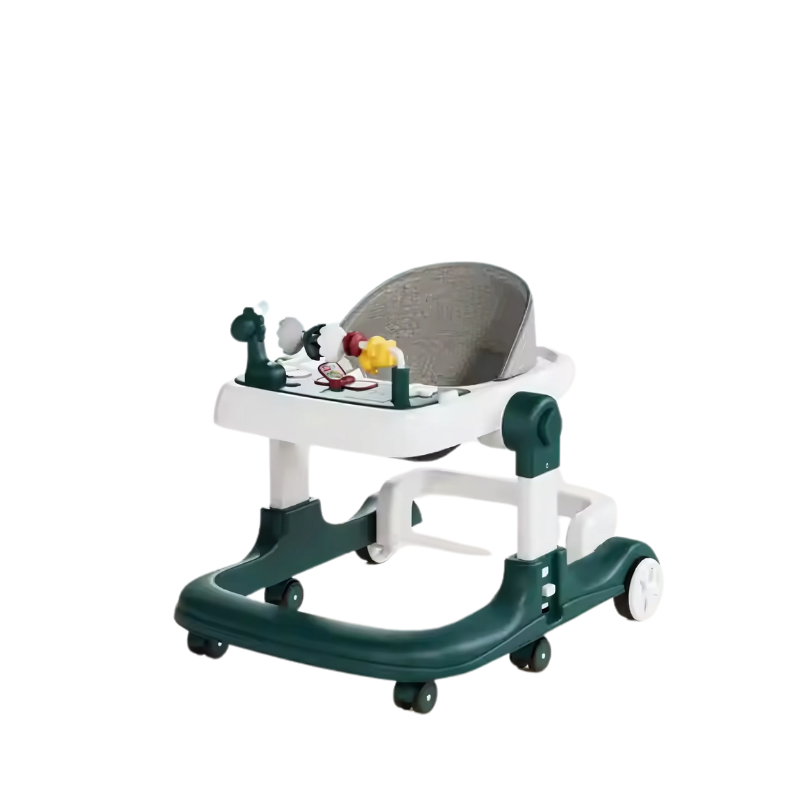 Foldable 3-in-1 Plastic Baby Walker with Silent Wheels for 6-12 Months