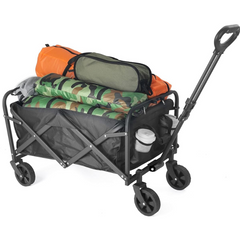 Collapsible Heavy Duty Outdoor Camping Storage Trolley – Folding Utility Wagon for Camping, Beach, Sports & More