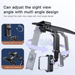 C194 Car Phone Mount Sun Visor Phone Holder for Car – Universal Clip, 360° Adjustable Cellphone Stand, Rearview Mirror Cradle