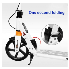 Commuter Kick Scooter – Easy-Folding, Big Wheels, Adjustable Handlebar for Adults &amp; Teens