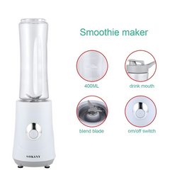260W 400ml Portable Smoothie Maker – Blend Smoothly, Live Freely