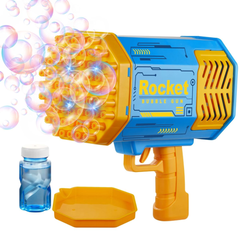🚀 Rocket Bubble Gun – 69 Holes Automatic Bubble Machine for Kids & Adults