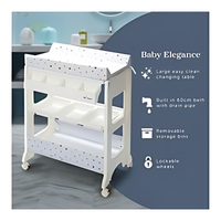 Baby Elegance Bath Changing Unit – Multi-Use Changing Station with Bath, Storage, and Safety Features