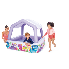 Kids Activity Pool House with Sunshade – Inflatable Play Pool for Outdoor Summer Fun
