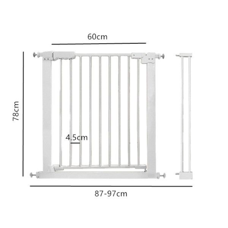 Baby Safety Guard Door Fence - Sturdy Steel Gate for Child & Pet Protection (75cm x 82cm)
