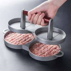 Double Hamburger Press Patty Maker – Non-Stick Aluminum Alloy Burger Mold for Perfect Grilling