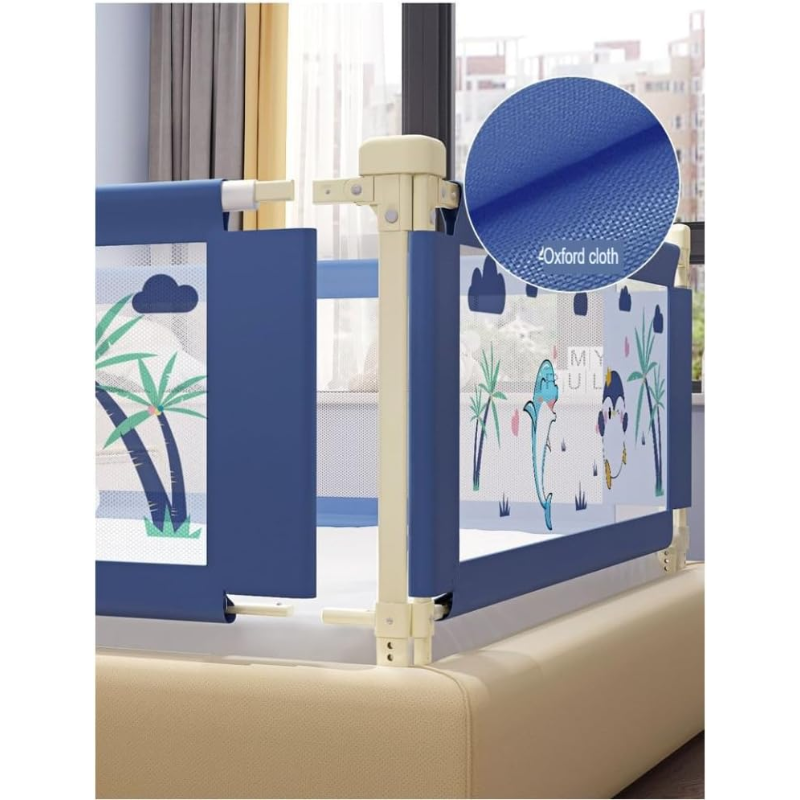 Collapsible Baby Side Bed Rail Guard for Kids - Universal Compatibility, Premium Safety & Easy Swing-Down Access