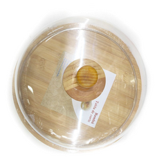 Reusable Round Cake Cheese Box with Bamboo Base & Acrylic Dome – 25cm & 30cm