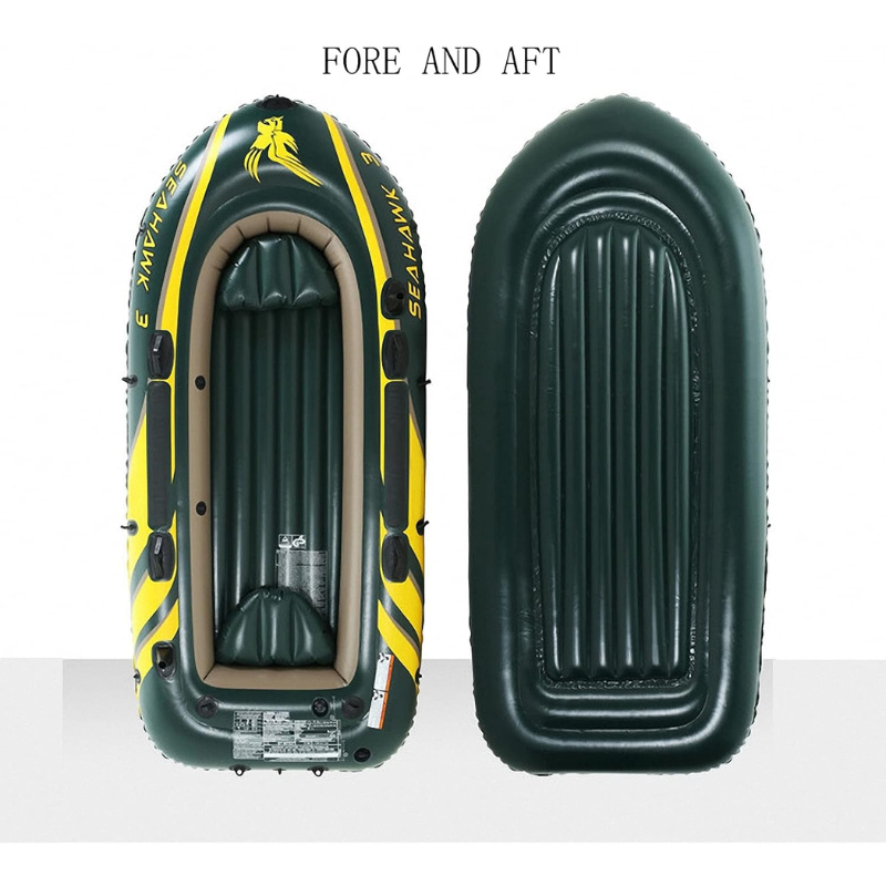 Durable 3-Person Inflatable Rubber Boat – Wear-Resistant Kayak for Fishing & Water Sports