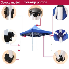 3x3m Blue Gazebo Tent with Side Walls – Waterproof Outdoor Canopy for Parties, Markets & Events