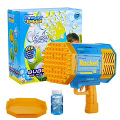 🚀 Rocket Bubble Gun – 69 Holes Automatic Bubble Machine for Kids & Adults