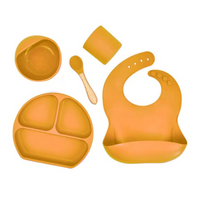 5 Pieces Silicone Baby Feeding Set – Safe, Durable, and Convenient for Every Mealtime