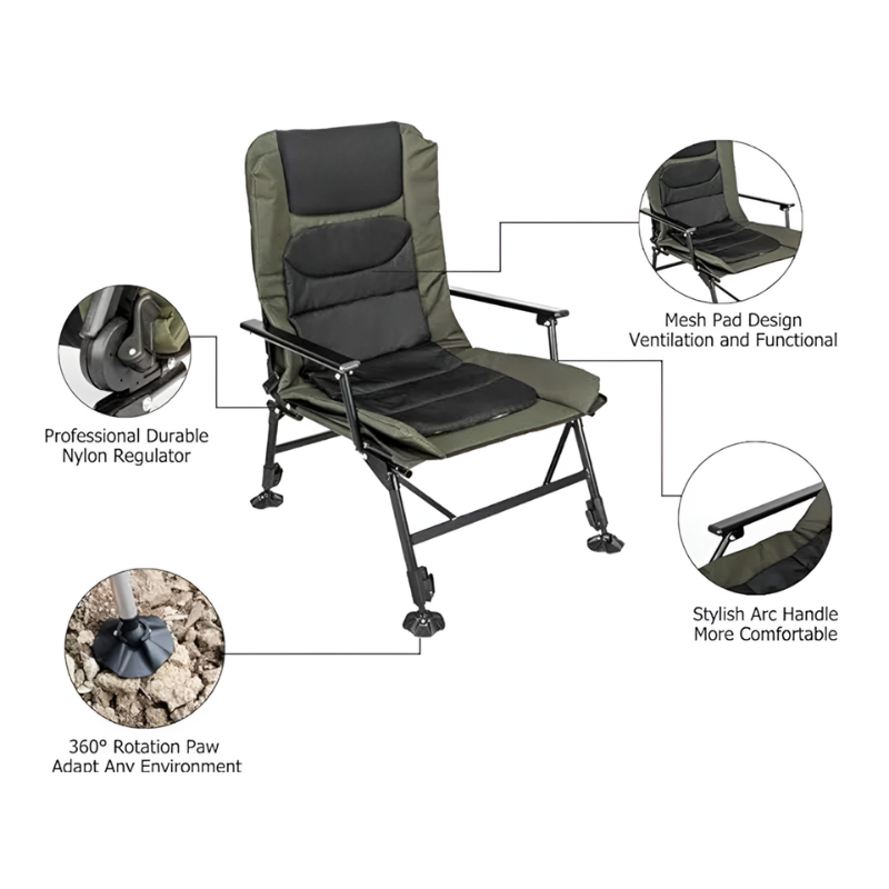 Portable Foldable Camping Chair/Bed – Multi-Use, Lightweight & Durable
