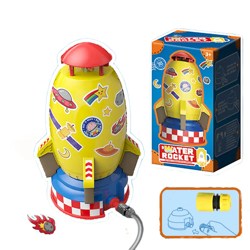 Water Rocket Sprinkler – Fun Rotating Water Play for Kids (No Batteries Required)