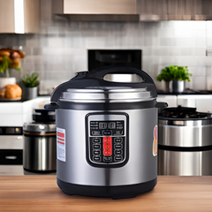 6L Stainless Steel Electric Pressure Cooker – Multifunctional, Fast & Energy Efficient Cooking Appliance