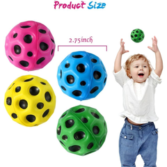 Moon Shaped Space High Bouncing Ball – Extreme Bounce, Durable Foam, 9cm (Pack of 12)