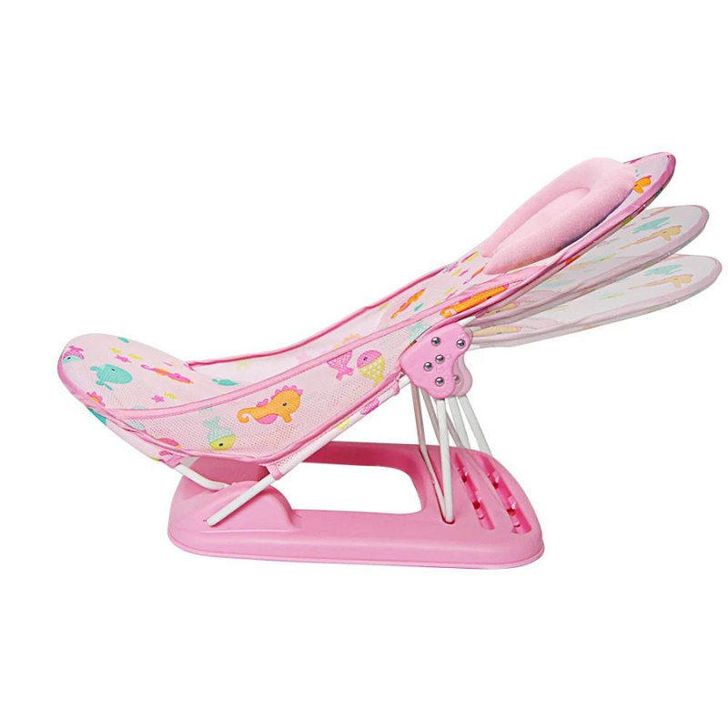 Foldable Baby Bather for Newborns (0-6 Months) | 3-Position Recline, Soft Mesh Support & Adjustable Design