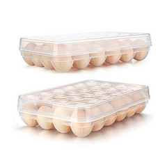 DH - 24 Egg Holder Plastic Egg Tray | Transparent, Durable, Space-Saving Egg Container