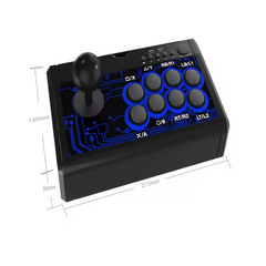 7-in-1 Arcade Fighting Stick Gamepad for PS4, Xbox, Switch, PC (TP4-1886) – Wired Joystick with Turbo, Programmable Buttons & 2-Player Support