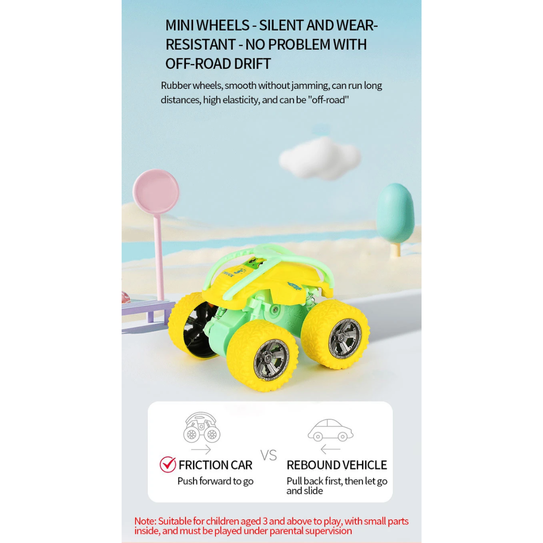 Color Matching Roll Car – Inertia-Powered 4WD Off-Road Toy Vehicle | Shockproof, Somersault & Fall-Resistant Huili Toy Car