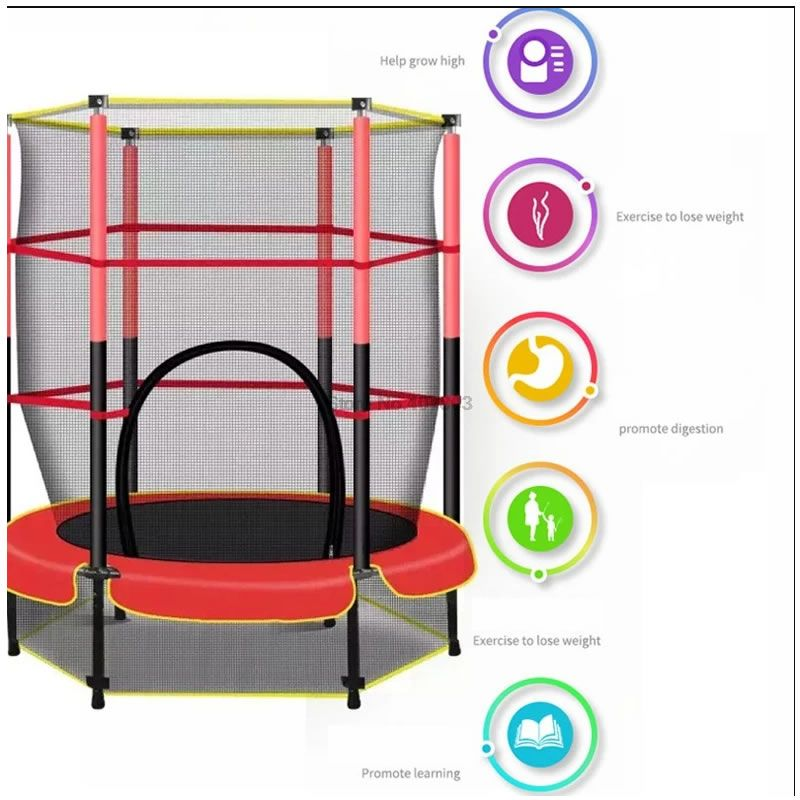 Outdoor Kids Trampoline with Safety Net & Frame Cover | Durable & Safe